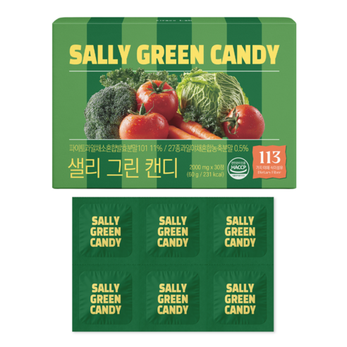샐리 샐러드 캔디 과일 야채 분말 식이섬유, 1개, 60g