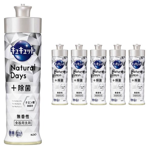 큐큣토 내추럴 데이즈 + 주방세제, 6개, 220ml