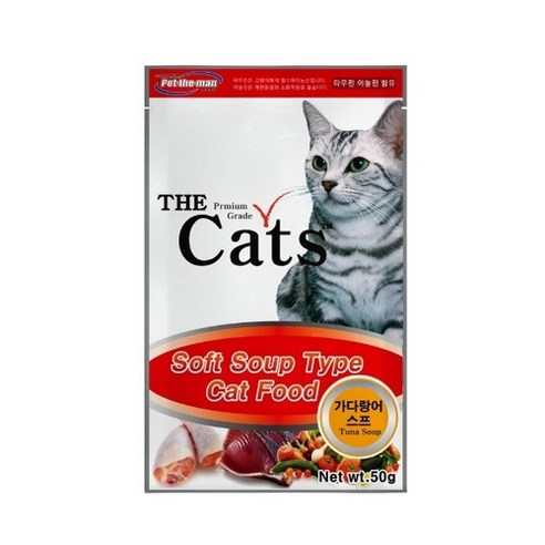 더캣츠 고양이 스프 파우치 간식, 가다랑어, 50g, 1개