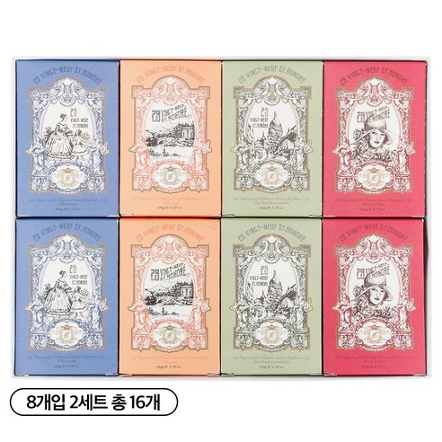 뱅네프생토노레 1779 사봉 파퓨메 비누 4종 x 2p, 1.08kg, 16개입