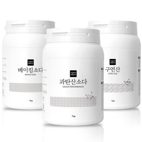 가성비가 브랜드다 베이킹소다+과탄산소다+구연산 천연세제 세트, 1세트