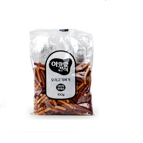 (국산간식) 아침애 모이스쳐 오리버거100g, 오리버거맛, 100g, 1개