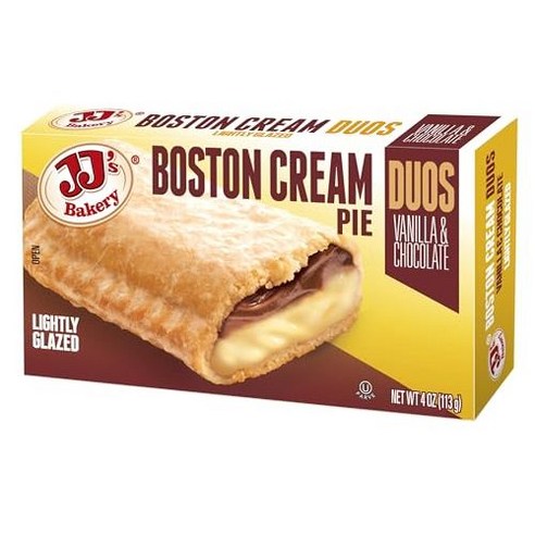 JJ's 베이커리 라이틀리 글레이즈드 스낵 파이 4oz (6 JJ's Bakery Boston Cream Snack Pies Individual Dessert Fresh-Bak