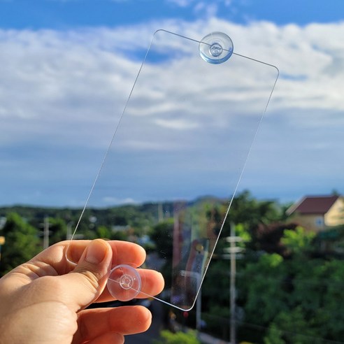 모벨릭 차량용 아파트 출입 주차 스티커 부착판 홀더 케이스 투명 PC 명함 번호판 흡착식 이미지 2