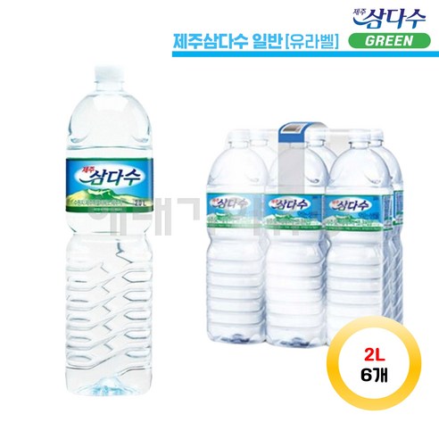제주삼다수 유라벨 2L 6개, 2L, 6개