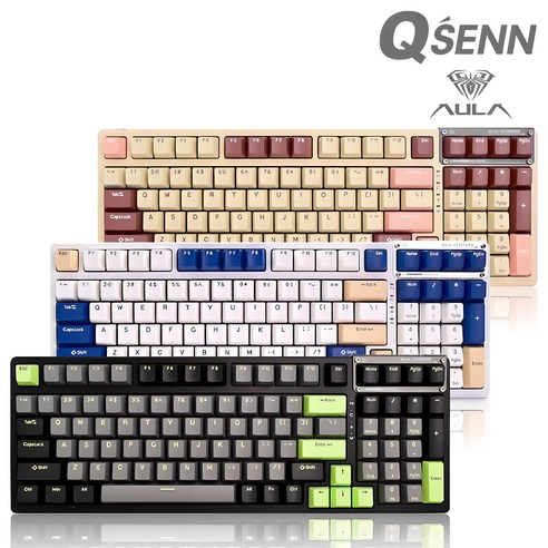 독거미 키보드 국내정품 AULA F98 PBT RGB 풀윤활 유무선 기계식 영문 키보드 - 무선키보드 | 쿠팡