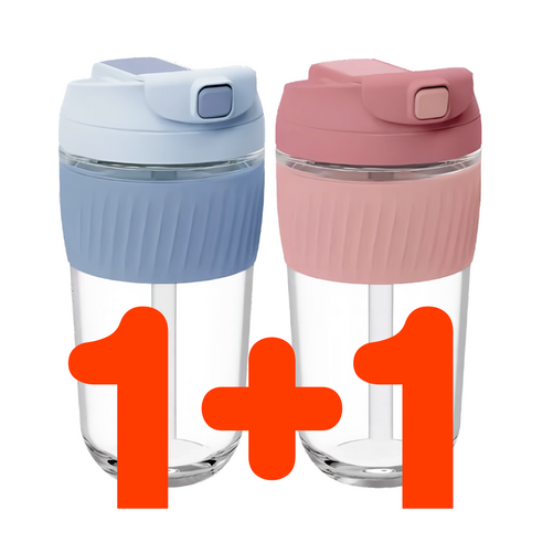 Travela 트레블라 휴대용 유리텀블러, 1개, 540ml, 블루