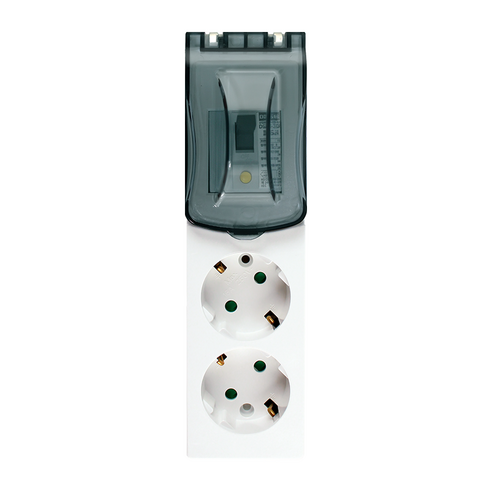 지구전기 세이프탭 국산 고용량 누전차단용 멀티탭 2구 안전접지 16A 250V, 1개, 화이트 SFE0215W, 1.5m