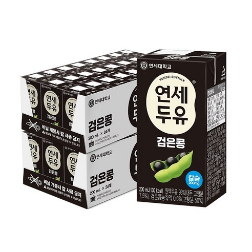 연세두유 검은콩, 200ml, 48개