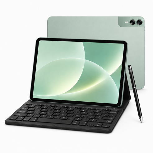 11인치 4G 태블릿 12+128GB 1TB확장 (키보드+터치펜 증정) 학습 영상 업무용 가성비 태블릿, Wi-Fi + 셀룰러, 128GB, 그린