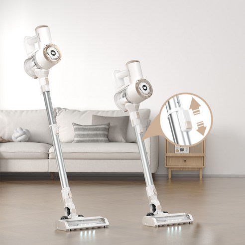 PrettyCare 25KPa의 강력한 흡입력을 가진 스틱형 진공청소기 후기 분석 - LED 헤드 라이트