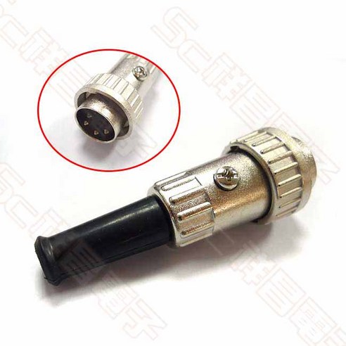 祥昌電子 6631B 4P DIN長金屬公頭 焊線式接頭, 1個 - 焊接器/其他焊接用品 | 酷澎