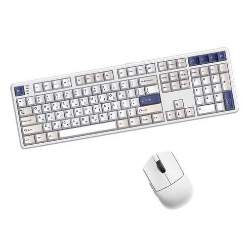한성컴퓨터 유무선 기계식 키보드 마우스, 일반형, 오션화이트 + 화이트, GK798PRO 에그스톤 도각 45g + M5 Nano