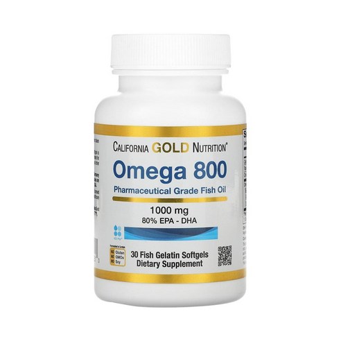 캘리포니아골드 뉴트리션 CaliforniaGold Omega 800 캘리포니아 골드 오메가 피쉬 오일 1000 mg 소프트젤