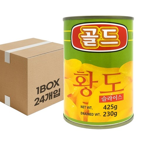 골드 황도 슬라이스, 425g, 24개