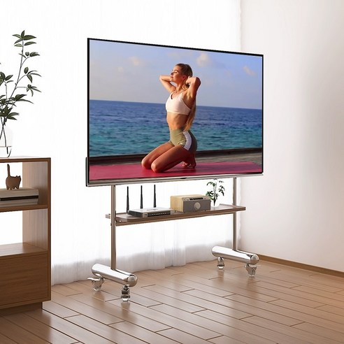Allilio 착지 시 이동 가능한 TV 거치대 32-75인치, 1개, H라인 홑겹 1개, H라인 홑겹