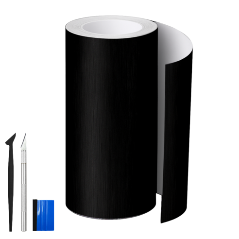 SOTT 프리미엄 3D 메탈 필름 랩핑 시트지, 1개, 블랙 폭10cm x 길이150cm