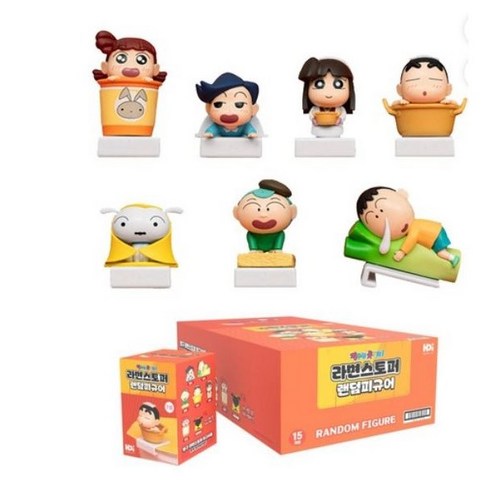 짱구는 못말려 라면스토퍼 랜덤 피규어 컵라면 스토퍼( 1개), 1개