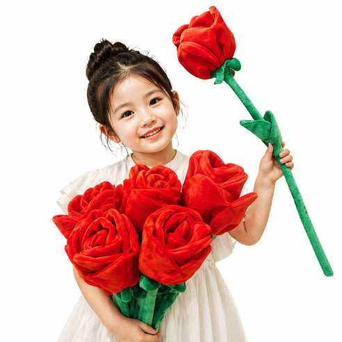 [다모이샵] 특대형 카네이션 인형 꽃다발 어버이날 스승의날 선물, 레드, 1개
