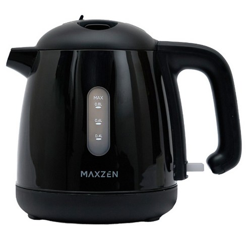 맥스젠 컴팩트 원터치 전기포트 MKT08SR02 0.8L, 블랙