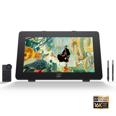 XPPen 액정 태블릿 23.8인치 액정 태블릿 165Hz 고주사율 2.5KQHD 대형 화면 Calman 인증 디스플레이 2종 X3 Pro 펜 왼손용 디바이스 포함 일러스트 제작