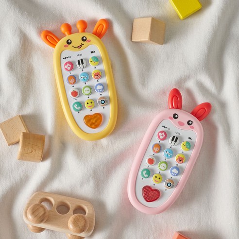 베어블리 73가지 토끼 기린 핸드폰 멜로디 버튼식 교육용 오감자극 치발기 장난감 이미지 4