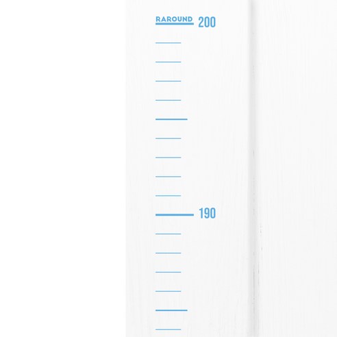 라라운드 자체제작 심플 키재기 스티커 200cm, 투명 블루