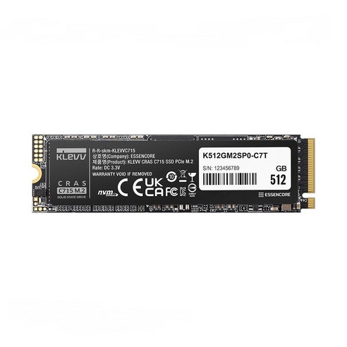 클레브 ESSENCORE KLEVV CRAS C715 M.2 NVMe 파인인포 (512GB)