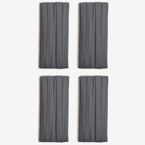 10mm 바이어스테이프 칼라바이어스 4yard, 4개, 다크그레이