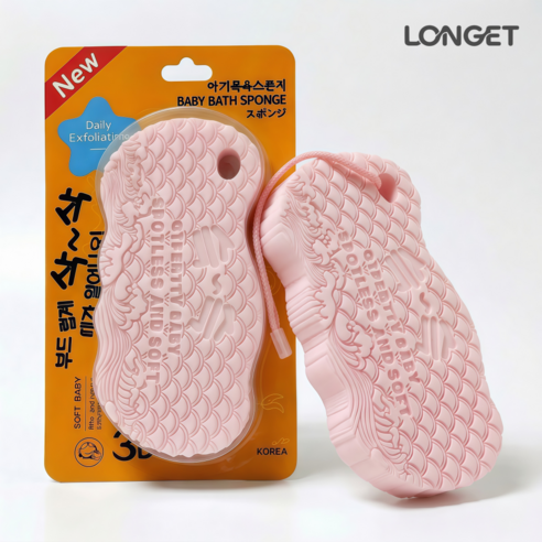 때밀이 스펀지 무통 만능 때지우개, 분홍색, 1개, 1개입