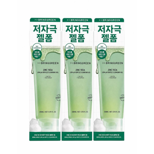 브링그린 징크테카 약산성 클렌징 젤 200mL 1개 실사용 후기 | 효과 있을까? - 상품 이미지 1