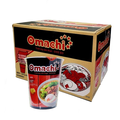베트남 오마치 컵라면 소고기맛 OMACHI MI XOT BO HAM, 24개