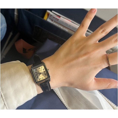 카시오 정품 가죽 스퀘어 패션 손목시계 파퓰럽