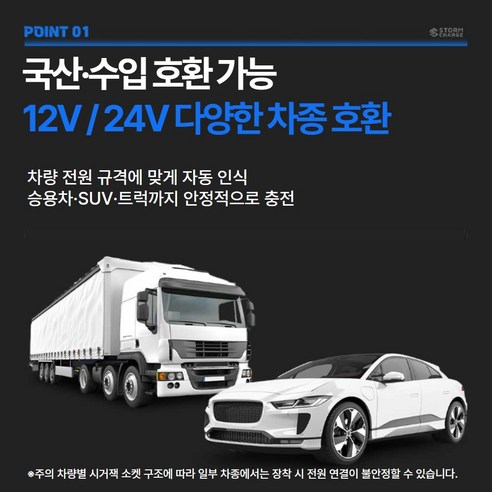 스톰차지 차량용 초고속 시거잭 충전기 이미지 3