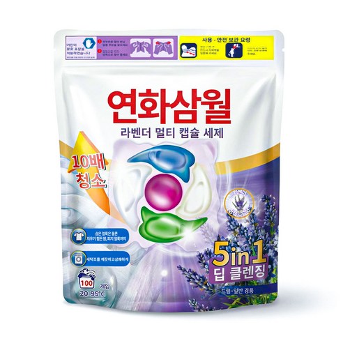 SEVOREN 캡슐 세제 올인원 딥 클린 초고농축 캡슐 세탁세제 캡슐세제, 1개, 100개입