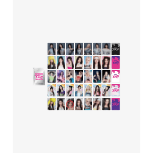 베이비몬스터 드립 랜덤 트레이딩 공식 굿즈 정품 포토카드 세트