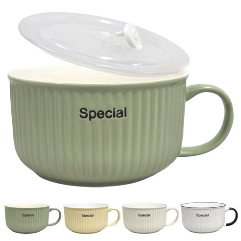유비토 전자레인지 라면 그릇 손잡이 계란찜 1000ml, 1개, 올리브
