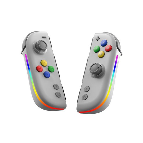 무선 홀 센서 게임패드 호환 닌텐도 스위치 조이콘 게임 컨트롤러 RGB 조이스틱, 그레이, 1개, JOY05