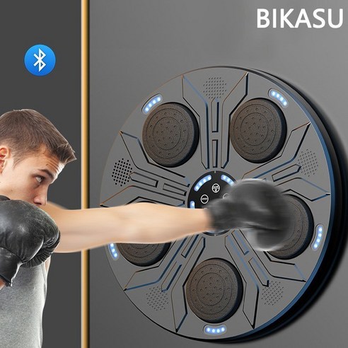 BIKASU 스마트 뮤직 복싱 샌드백 복싱 기계 가정용 벽걸이 유산소 스트레스해소 샌드백, 블랙