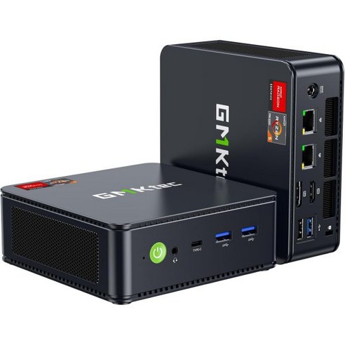 GMKtec 미니 PC 게이밍 AMD Ryzen 7 PRO 6850U 32GB DDR5 1TB PCle SSD I226V 듀얼 NIC LAN 2 5G 데스크톱 오큘링크 컴퓨터