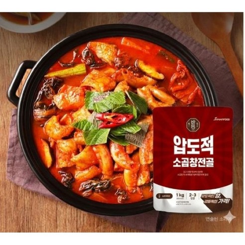 진한식품 바른 압도적 소곱창전골, 1kg, 3개