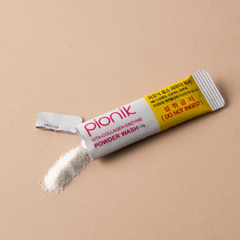 피오닉 비타콜라겐 엔자임 클렌징 파우더워시 1.5g X 10ea 실사용 후기 | 효과 있을까? - 상품 이미지 2