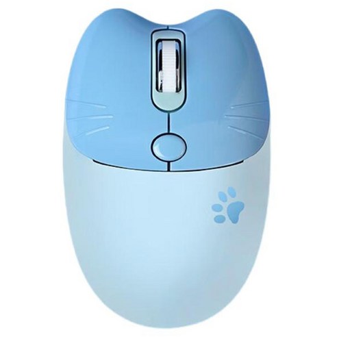 MOFII 고양이 모양 듀얼 모드 무선 마우스, 블루, M3DM