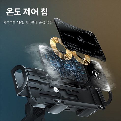 15W 초고속 충전 접이식스크린 차량용 스마트 거치대 자동 회전 +1초 초강력 고정 다양한 모델에 적용 가능 이미지 3