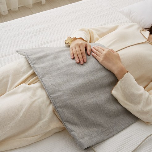 전자파차단 원적외선 기능성 복부 허리 온열찜질기 후기 분석 - 복부 사용 예시