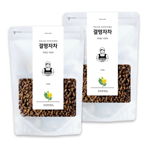 반듯한청년 세척하여 볶은 결명자 국산100%, 2개입, 400g, 1개
