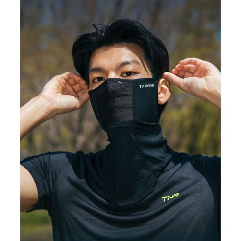 타이탄워크 에어로쿨가드 러닝 마스크 자외선차단 마스크 얼굴 햇빛가리개 이미지 2
