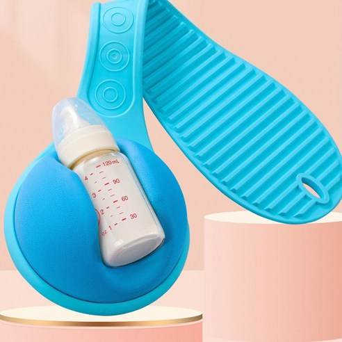누리몰 젖병지지대 수유 홀더 보조 실리콘 핸즈프리 셀프 육아템 출산선물 신생아 필수템, 블루, 블루, 1개