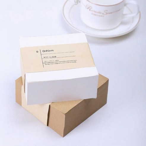 델리 아이디어 노트 비점착 메모 패드 정사각 쪽지 80g, 크라프트, 400매, 1개