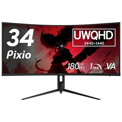 Pixio PXC348C NEO 34 180Hz UWQHD Fast VA Type-C 게이밍 모니터 곡선 인치 와이드